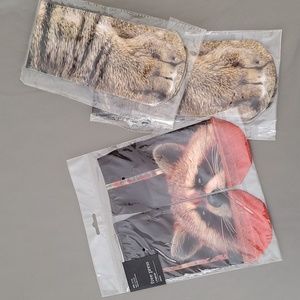 Free Press Raccoon Socks and 2 pairs of Cat Socks